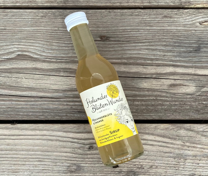 HolunderWunder Holunderblüten-Ingwer-Sirup (0,25l)