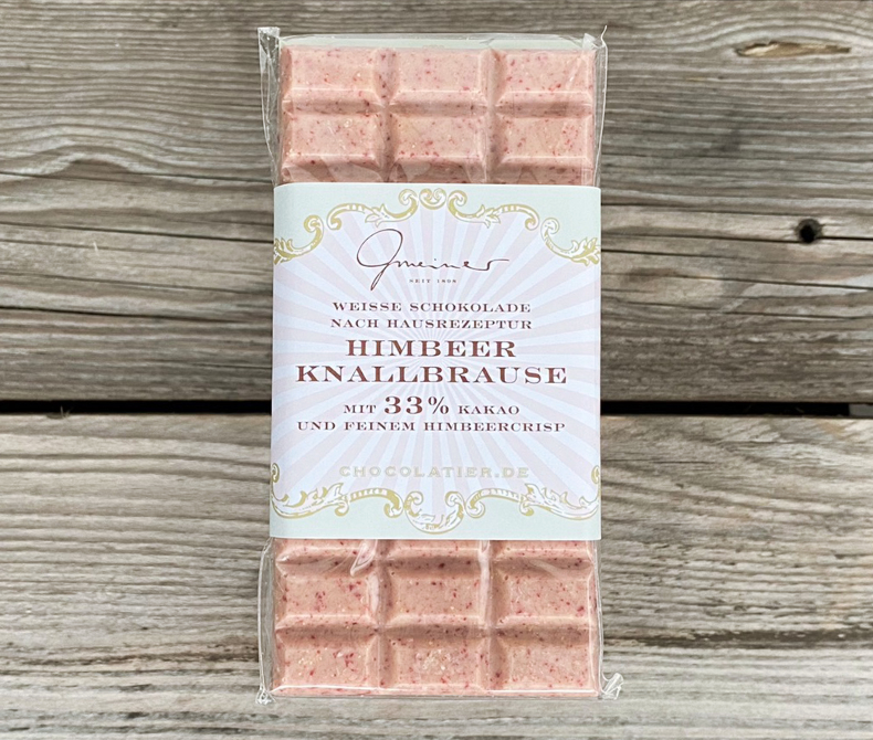 Schokolade Himbeer-Knallbrause (100g)