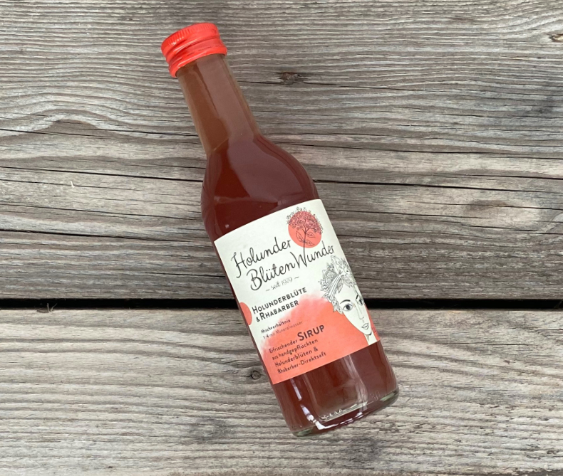 HolunderWunder Holunderblüten-Rhabarber Sirup (0,25l)