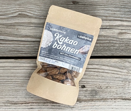 Lagerhaus gebrannte Kakaobohnen Salz-Karamel 75g