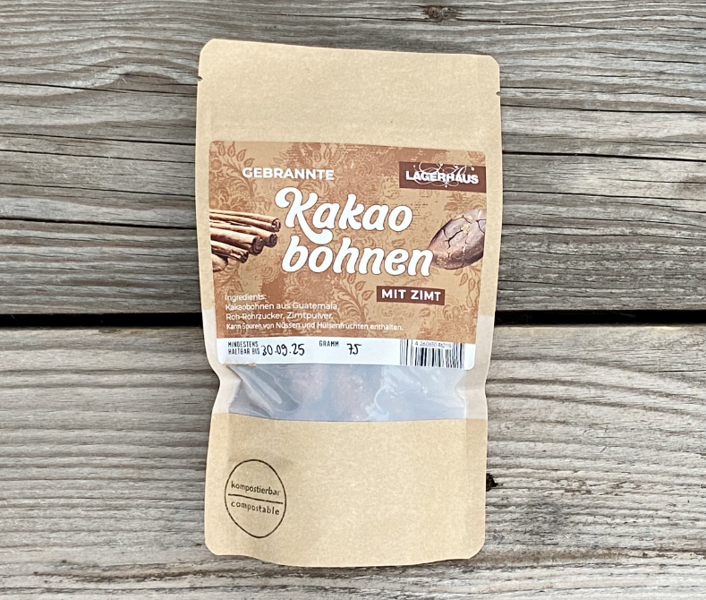 Lagerhaus gebrannte Kakaobohnen Zimt (75g)