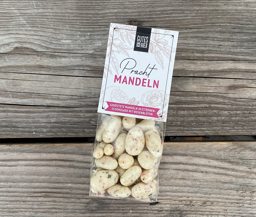 Prachtmandeln in Zitronenschokolade (115g)